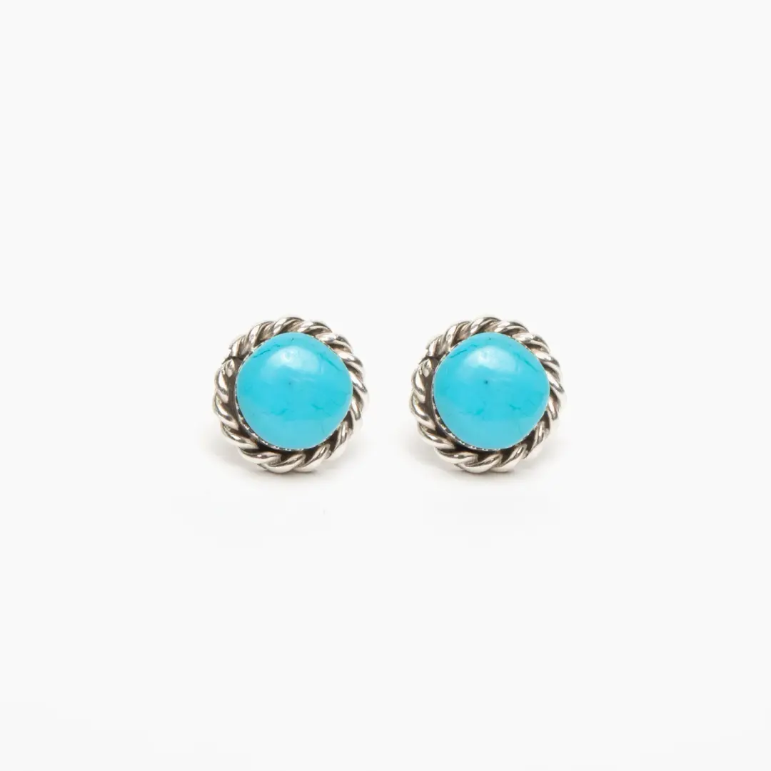 Zuni Turquoise Banded Studs