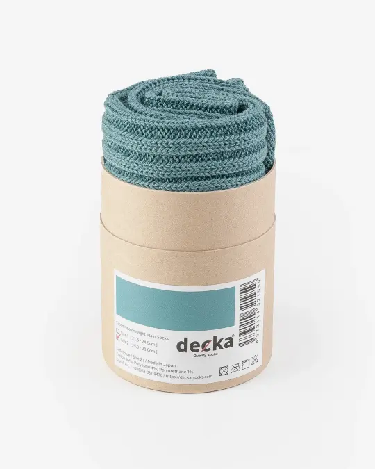 Decka Cased Heavyweight Plain Socks - Cadet Blue