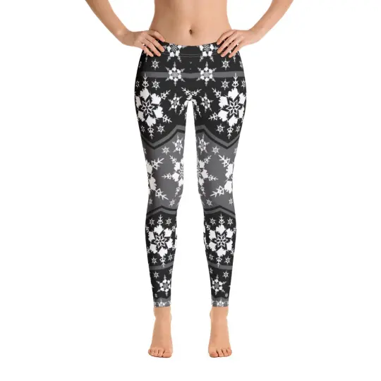 AK Snowflake Leggings - Black/Gray