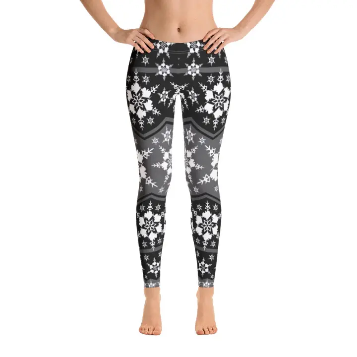 AK Snowflake Leggings - Black/Gray
