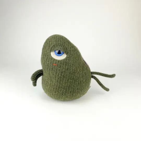 Tricky the handmade plush monster