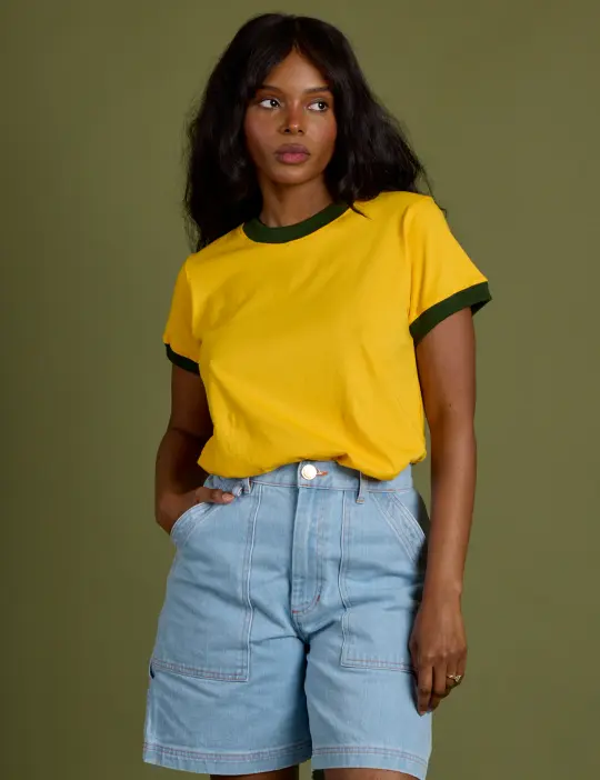 Vintage Ringer Tee - Sunshine Yellow *FINAL SALE*