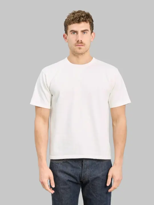 The Flat Head 20oz Ultra-Heavyweight Loopwheel T-Shirt White