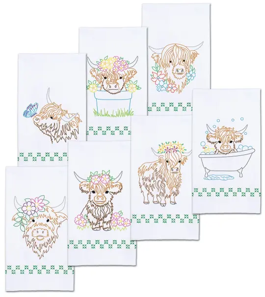 Highland Cows Decorative Hand Towel Set