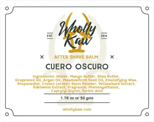Cuero Oscuro After Shave Balm, Alcohol-Free