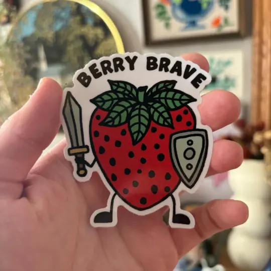 Berry brave sticker