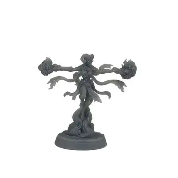 Elara the Incinerator: Tiefling Fire Sorceress RPG Miniature (32mm)