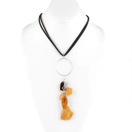 Genuine Amber Chunks Necklace
