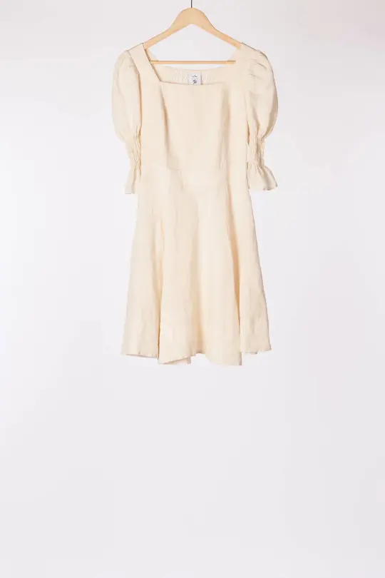 Mini Briar Dress, 3/4 Sleeve, Milky White