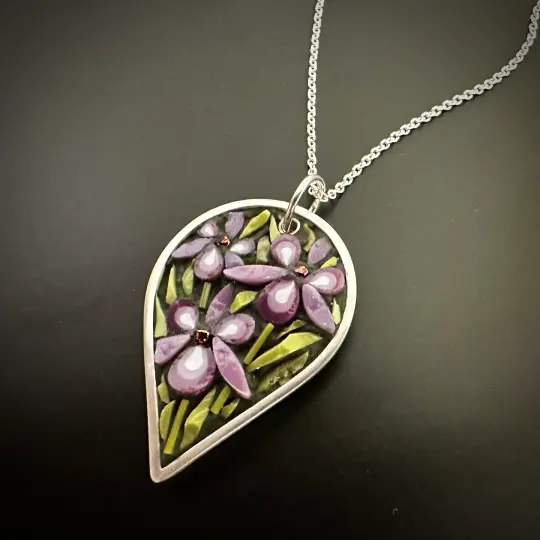 Iris Leaf Pendant