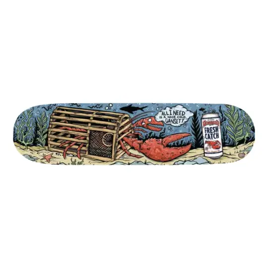 Fresh Catch Narragansett beer x All I Need skateboard