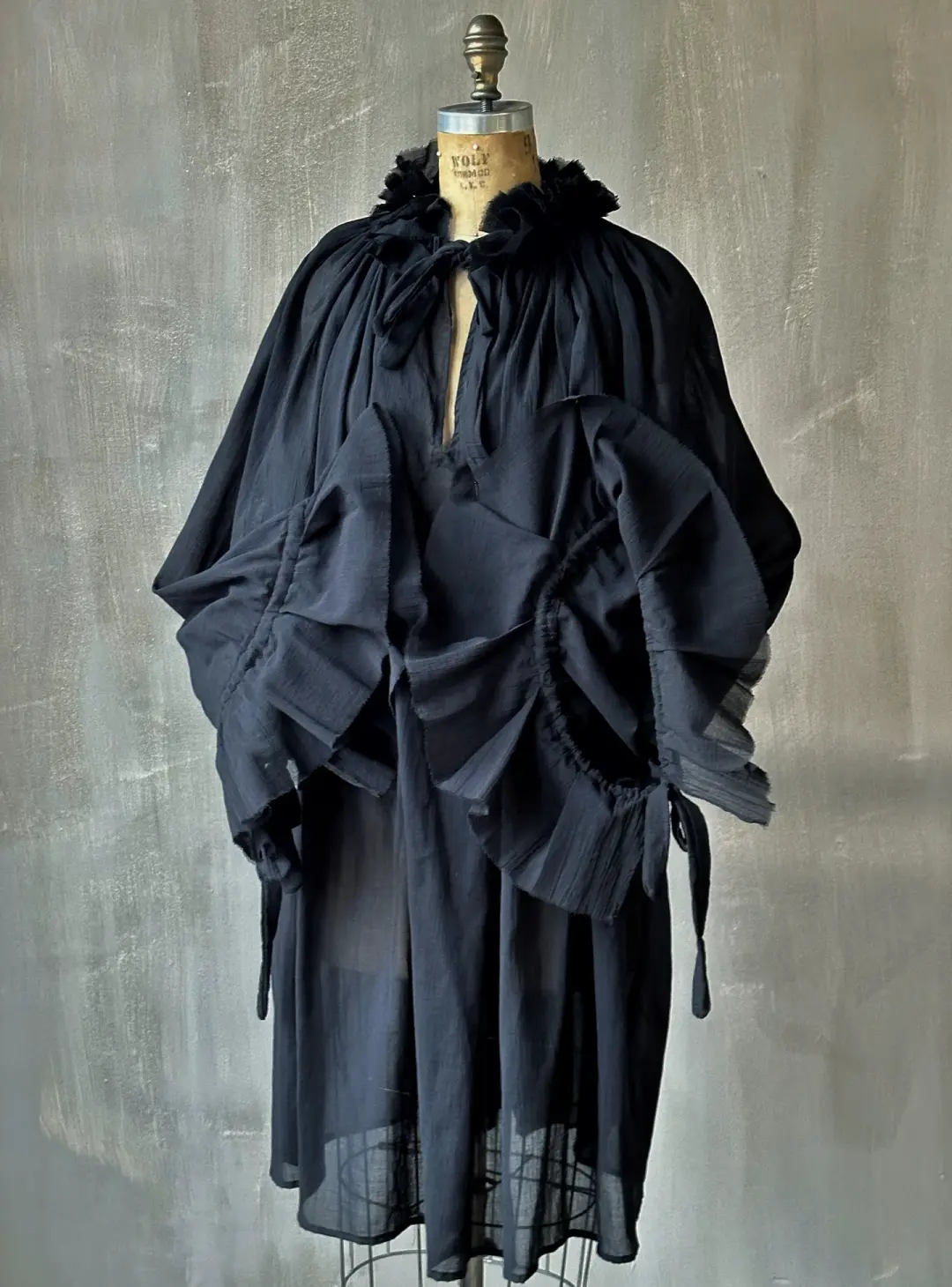 Alchemist Chemise in Black Cotton Gauze (In Stock)