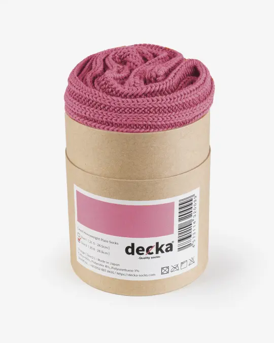 Decka Cased Heavyweight Plain Socks - Flamingo