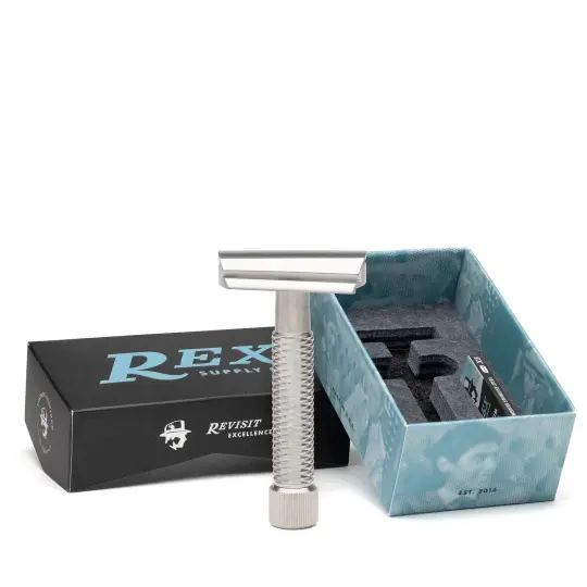 Rex Supply Co. | Sentry Slant Three Piece Stainless Steel Double Edge Razor