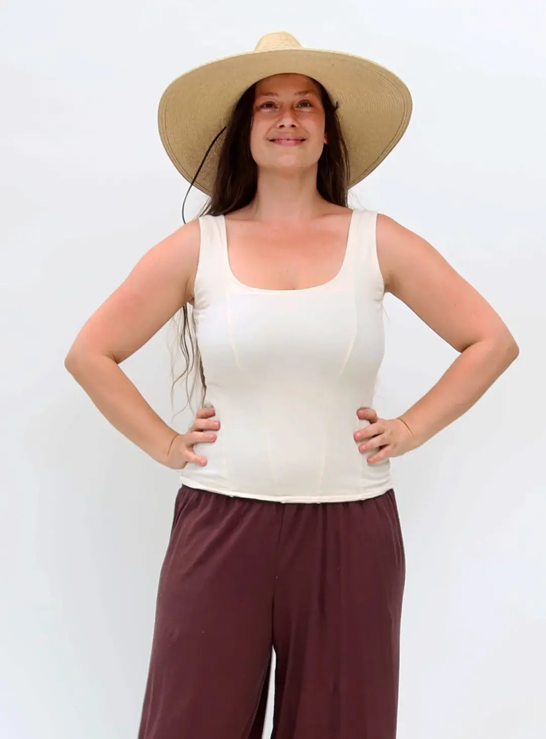 Corset Cropped Shirt Tank