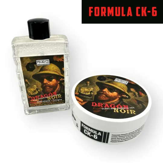 Dragon Noir Artisan Shave Soap & Aftershave Bundle | Ultra Premium CK-6 Formula | An Homage We Never Thought We Would Do