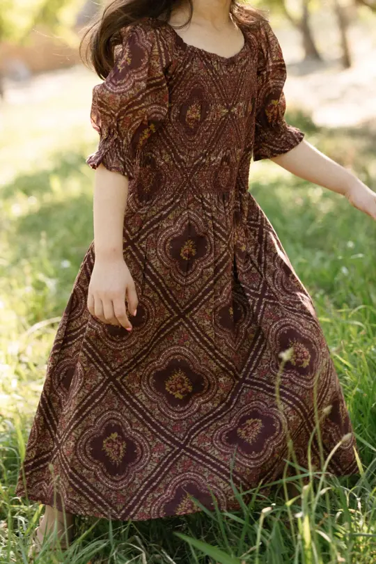 Mini Josephine Dress in Nocturne Diamond Rose