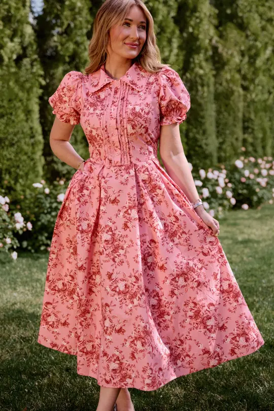 Sophia Dress in Desert Heritage Rose