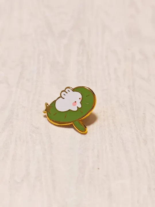 Lotus Bunny Enamel Pin