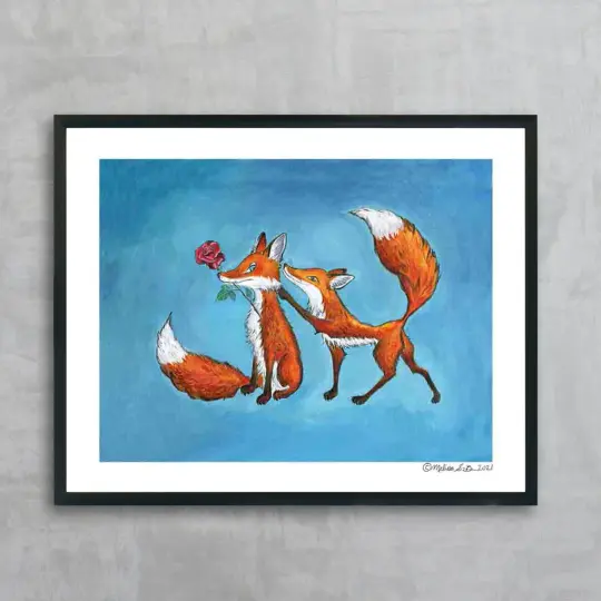 Two Foxes Fine Art Print