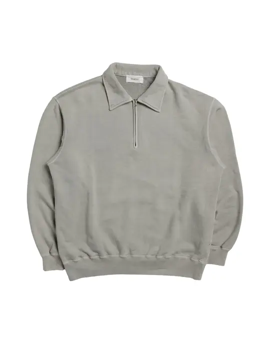 Ernie Palo Product Dyed Half Zip Sweat Olive