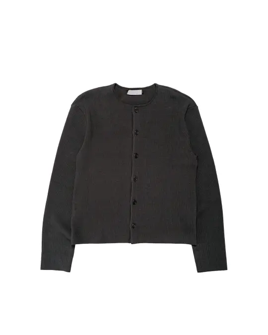 Amomento Stripe Button Up Cardigan Charcoal