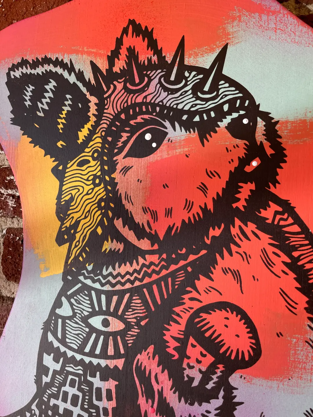 Peckish Assasin on Aged Plywood