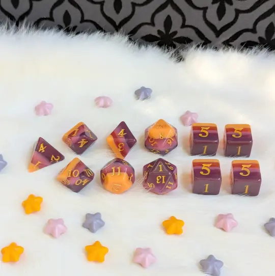 Emberwine Dice Set - 11 Piece TTRPG Dice Set