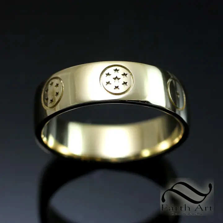 7 Star Dragon Ball Z Ring Sterling or 14k