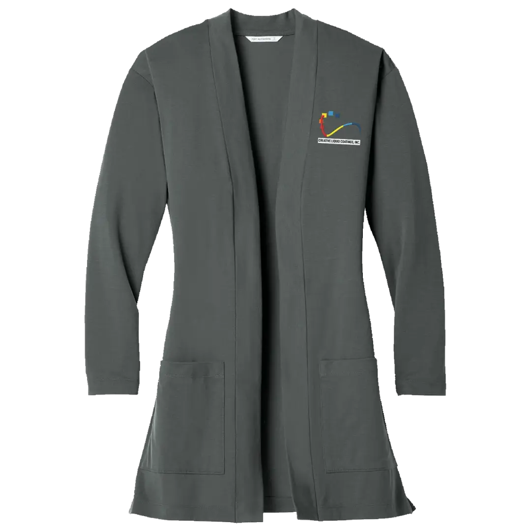 CLC LK5434 Port Authority Ladies long sleeve cardigan with pockets