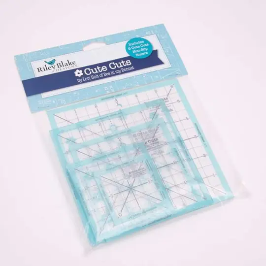 Lori Holt Cute Cuts Square Ruler Pack - 2-1/2in,3-1/2in,4-1/2in,5-1/2in,6-1/2in
