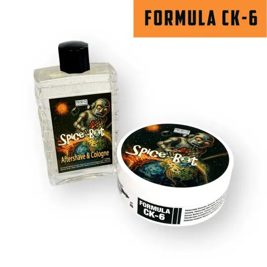 Spice Bot Artisan Shave Soap & Aftershave Bundle | Ultra Premium CK-6 Formula | Bold, Deep & A Little Extreme!