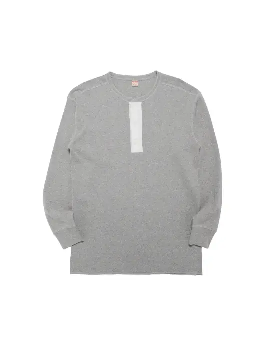 The Real McCoy's MC23111 Union Henley Undershirt L/S Medium Gray
