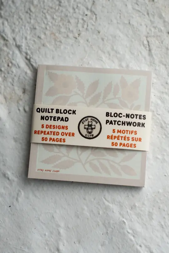 Quilt Block Notepad - Appliqué