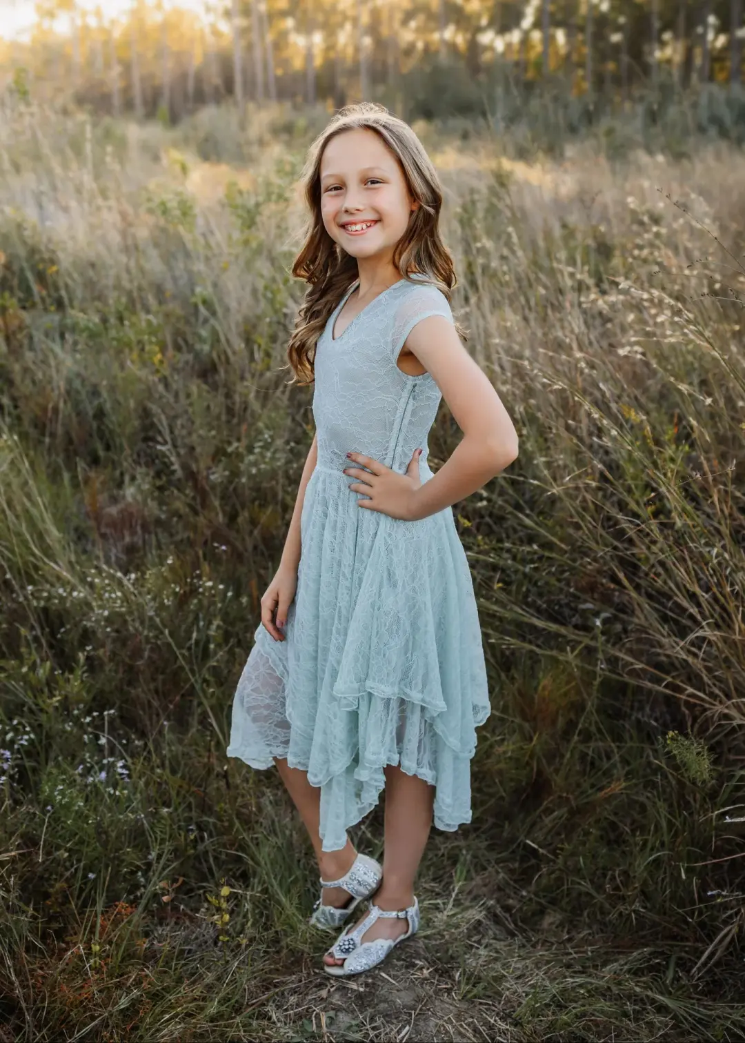 Fennia Dress in Barely Blue
