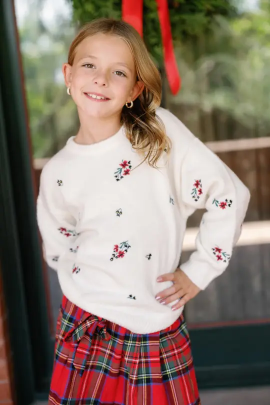 Teen Ellis Sweater in Ivory Jubilant Bloom