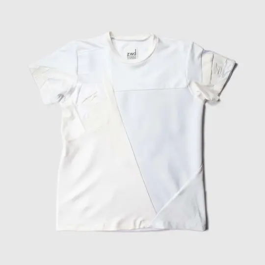 white 'all-over reroll' short sleeve tee shirt