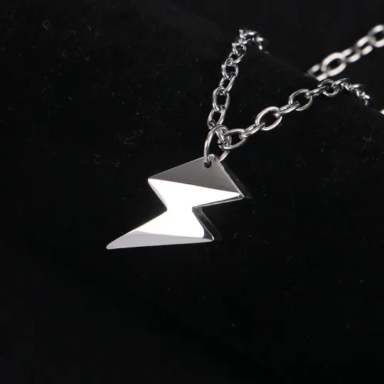 Lightning Bolt Necklace (Stainless Steel)