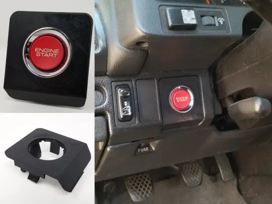 88-91 EF Honda S2000 Push Button Start Panel - Coin Pocket Version (CRX Civic Hatch Sedan Wagon)