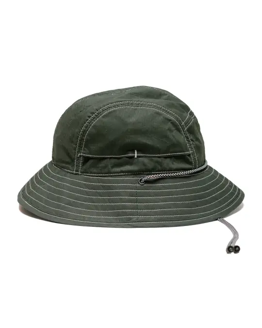 Found Feather 5 Panel Explorer Hat Millerain Waxed Cotton Deep Green