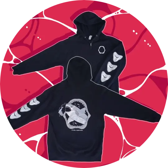 Megalodon Zip-Up Hoodie