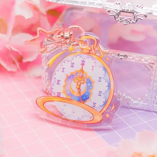 Cosmic Pocket Watch - acrylic charm / keychain