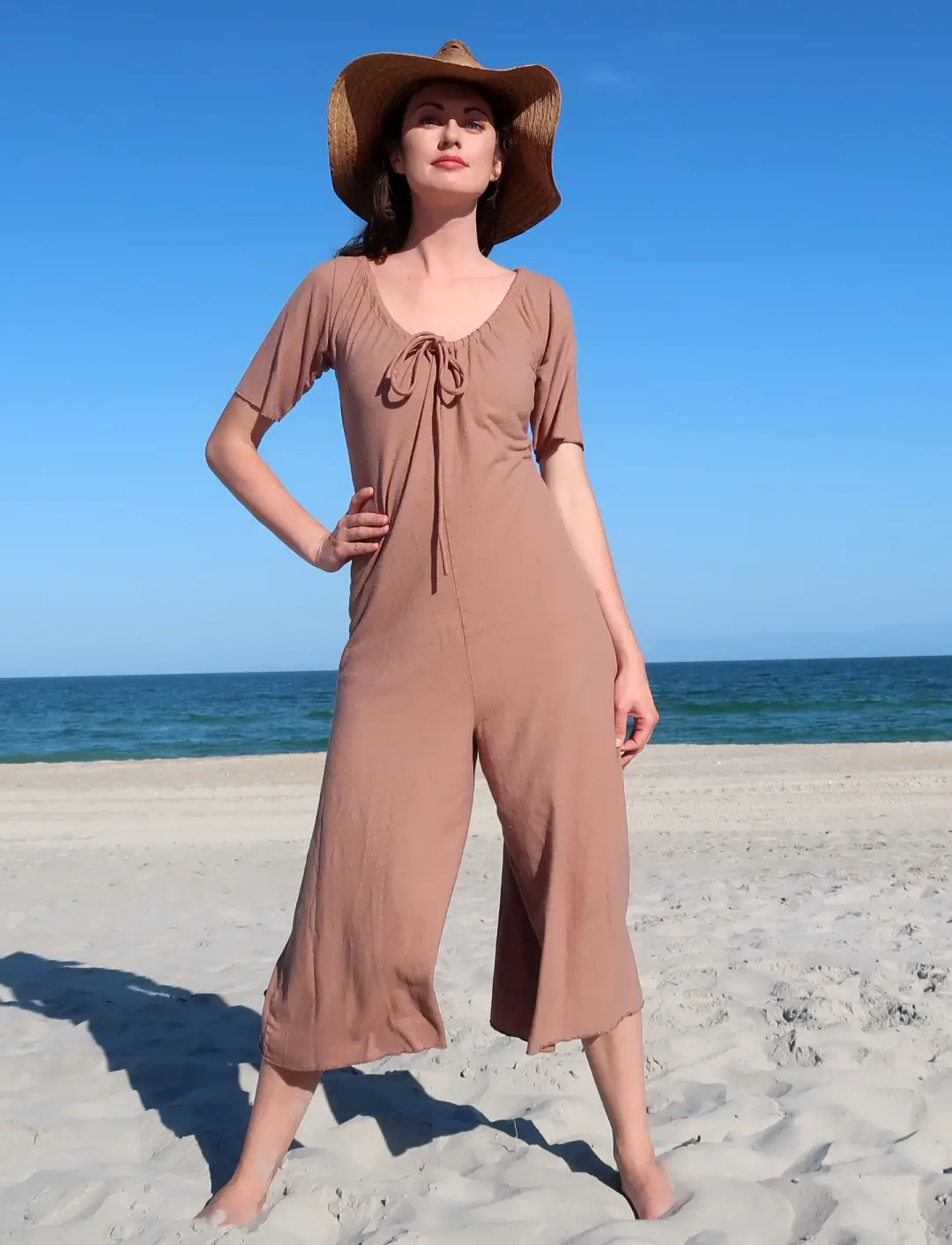 Drawstring Collar Ojai Gaucho Jumper