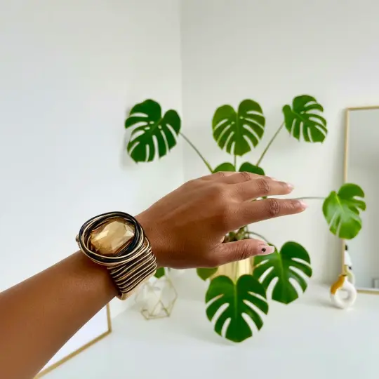 Anaia Bracelet in Gold and Black