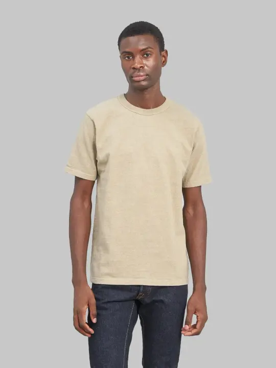 UES No.8 Slub Nep Short Sleeve T-Shirt Beige