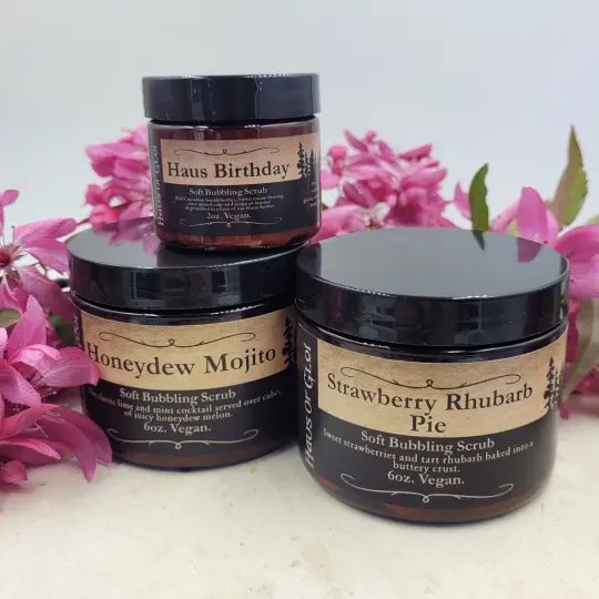 Birthday Garden Party Soft Bubbling Scrubs