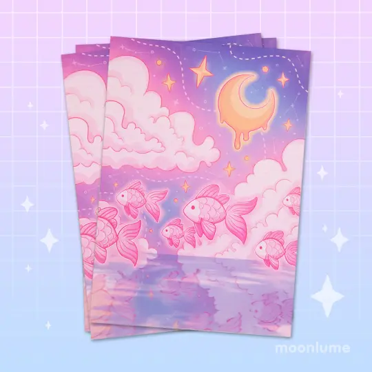 Cosmic Swim - A5 art print (matte)