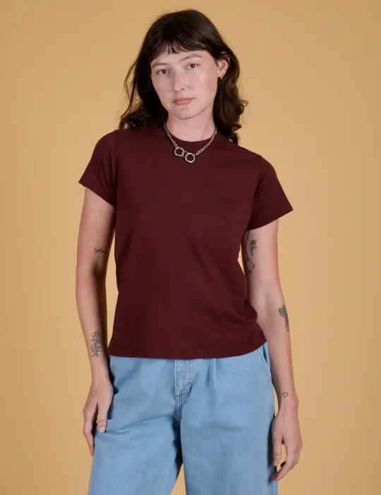 The Organic Vintage Tee - Red Wine