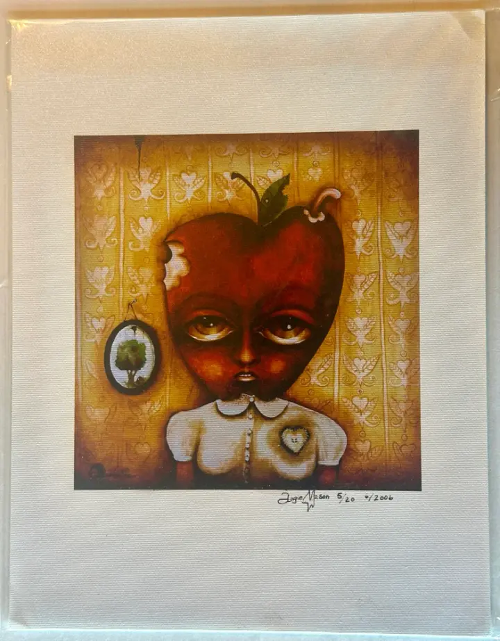 Apple Head Girl limited edition of 20 Canvas Print