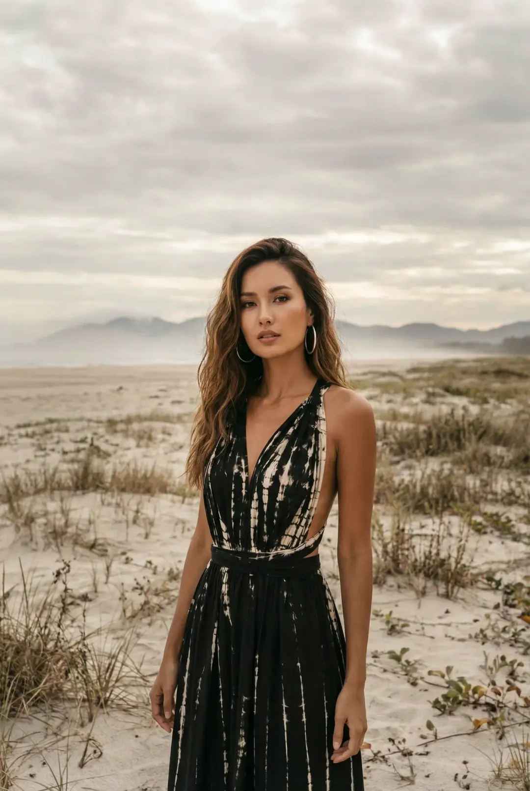 Tie Dye Dress Kiana Black